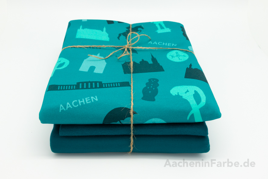 FT Stoff-Paket "Typisch Aachen", petrol, L (ohne Panel)