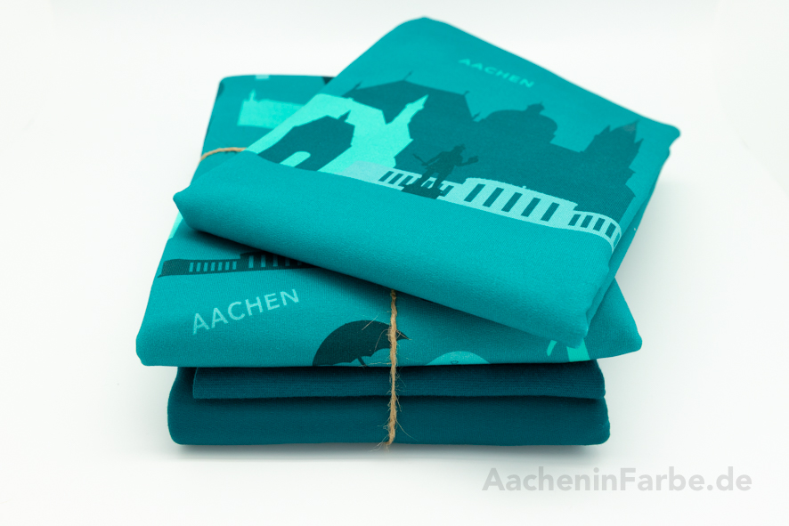 FT Stoff-Paket "Typisch Aachen", petrol, L (+ Panel-Set)