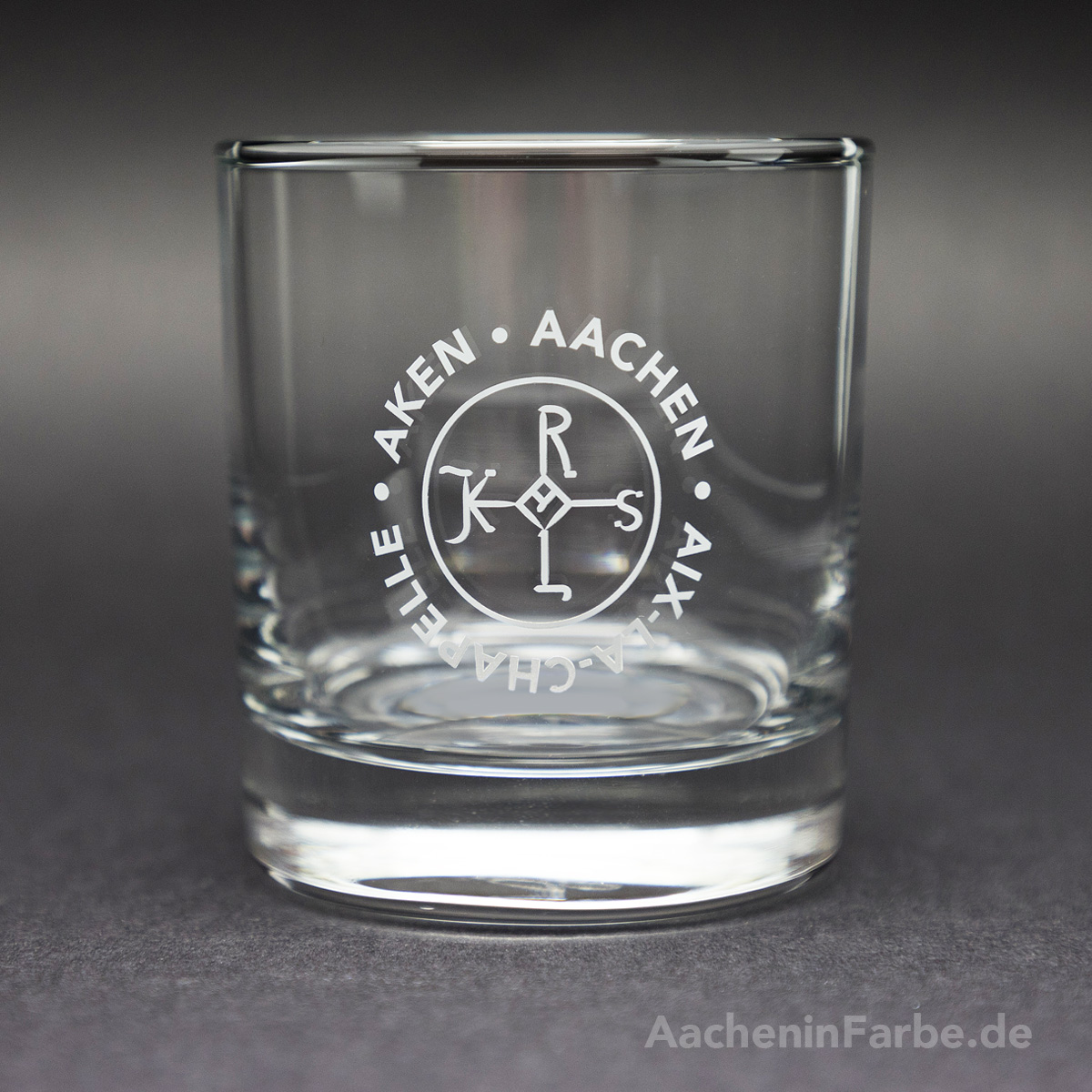 Glas Aachen Karlssiegel, weiß